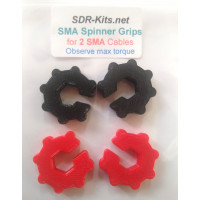 SMA Spinner Grips 2 Cable Set  - Red/Black