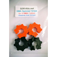 SMA Spinner Grips 2 Cable Set  - Orange/Black. Mfg UK HS Code 3917400000
